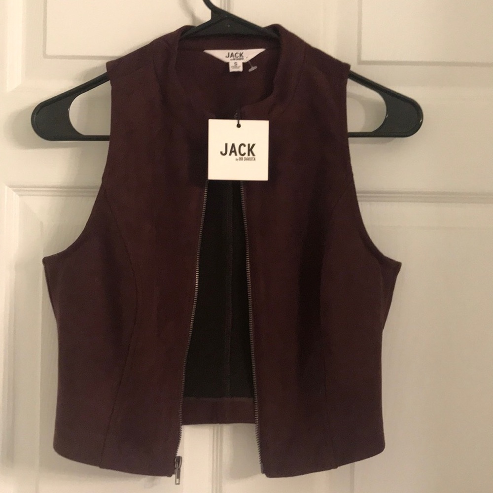 Jack by BB Dakota Maroon Suede Vest New with Tags